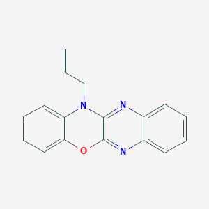 molecular formula C17H13N3O B428295 12-allyl-12H-quinoxalino[2,3-b][1,4]benzoxazine 