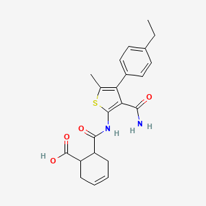 6-({[3-(aminocarbonyl)-4-(4-ethylphenyl)-5-methyl-2-thienyl]amino}carbonyl)-3-cyclohexene-1-carboxylic acid