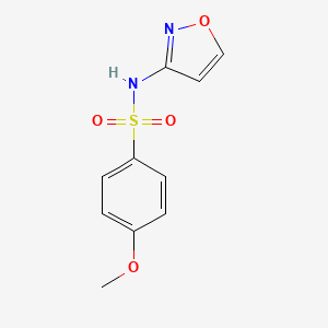 molecular formula C10H10N2O4S B4282983 N-3-isoxazolyl-4-methoxybenzenesulfonamide 