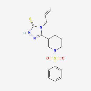 molecular formula C16H20N4O2S2 B4282992 4-allyl-5-[1-(phenylsulfonyl)-3-piperidinyl]-4H-1,2,4-triazole-3-thiol 