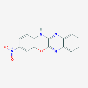 molecular formula C14H8N4O3 B428300 3-nitro-12H-quinoxalino[2,3-b][1,4]benzoxazine 
