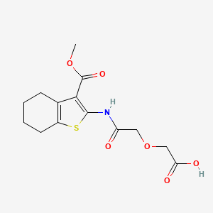 (2-{[3-(methoxycarbonyl)-4,5,6,7-tetrahydro-1-benzothien-2-yl]amino}-2-oxoethoxy)acetic acid