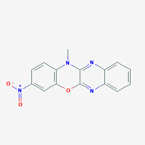3-nitro-12-methyl-12H-quinoxalino[2,3-b][1,4]benzoxazine