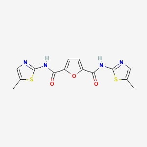 molecular formula C14H12N4O3S2 B4283047 N,N'-bis(5-methyl-1,3-thiazol-2-yl)-2,5-furandicarboxamide 
