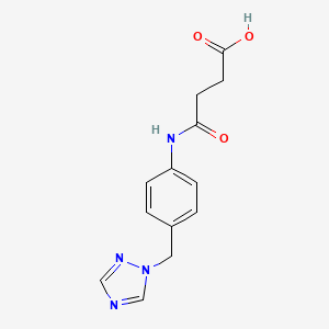 molecular formula C13H14N4O3 B4283053 4-oxo-4-{[4-(1H-1,2,4-triazol-1-ylmethyl)phenyl]amino}butanoic acid 