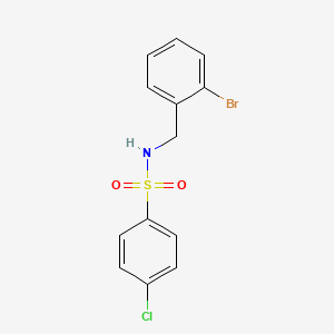 molecular formula C13H11BrClNO2S B4283078 N-(2-bromobenzyl)-4-chlorobenzenesulfonamide 