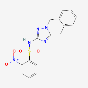 molecular formula C16H15N5O4S B4283088 N-[1-(2-methylbenzyl)-1H-1,2,4-triazol-3-yl]-2-nitrobenzenesulfonamide 