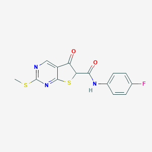 N-(4-fluorophenyl)-2-(methylsulfanyl)-5-oxo-5,6-dihydrothieno[2,3-d]pyrimidine-6-carboxamide