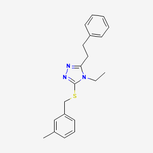 4-ethyl-3-[(3-methylbenzyl)thio]-5-(2-phenylethyl)-4H-1,2,4-triazole