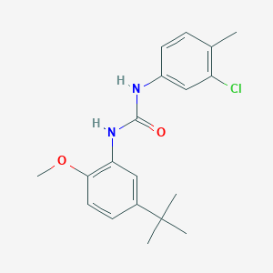 molecular formula C19H23ClN2O2 B4283118 N-(5-tert-butyl-2-methoxyphenyl)-N'-(3-chloro-4-methylphenyl)urea 