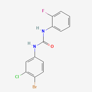 molecular formula C13H9BrClFN2O B4283119 N-(4-bromo-3-chlorophenyl)-N'-(2-fluorophenyl)urea 