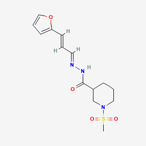 molecular formula C14H19N3O4S B4283131 N'-[3-(2-furyl)-2-propen-1-ylidene]-1-(methylsulfonyl)-3-piperidinecarbohydrazide 