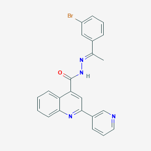 molecular formula C23H17BrN4O B4283168 N'-[1-(3-bromophenyl)ethylidene]-2-(3-pyridinyl)-4-quinolinecarbohydrazide 