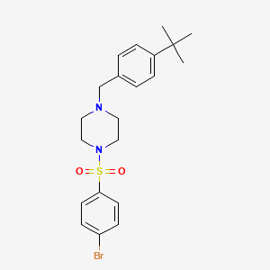 molecular formula C21H27BrN2O2S B4283173 1-[(4-bromophenyl)sulfonyl]-4-(4-tert-butylbenzyl)piperazine 
