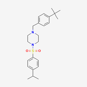 molecular formula C24H34N2O2S B4283181 1-(4-tert-butylbenzyl)-4-[(4-isopropylphenyl)sulfonyl]piperazine 