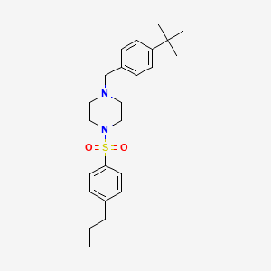 molecular formula C24H34N2O2S B4283190 1-(4-tert-butylbenzyl)-4-[(4-propylphenyl)sulfonyl]piperazine 