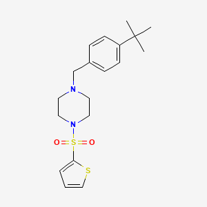 molecular formula C19H26N2O2S2 B4283194 1-(4-tert-butylbenzyl)-4-(2-thienylsulfonyl)piperazine 