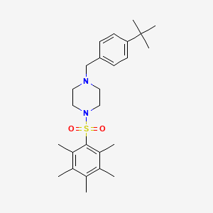 1-(4-tert-butylbenzyl)-4-[(pentamethylphenyl)sulfonyl]piperazine
