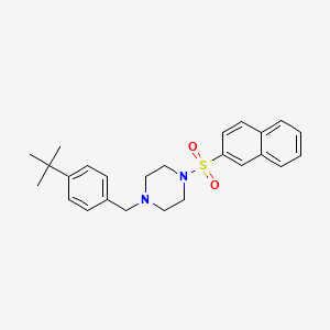 molecular formula C25H30N2O2S B4283217 1-(4-tert-butylbenzyl)-4-(2-naphthylsulfonyl)piperazine 