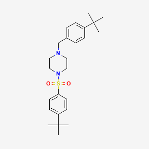 molecular formula C25H36N2O2S B4283220 1-(4-tert-butylbenzyl)-4-[(4-tert-butylphenyl)sulfonyl]piperazine 