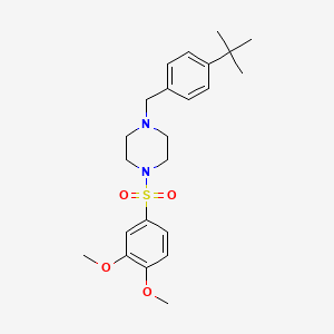 molecular formula C23H32N2O4S B4283226 1-(4-tert-butylbenzyl)-4-[(3,4-dimethoxyphenyl)sulfonyl]piperazine 