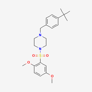molecular formula C23H32N2O4S B4283234 1-(4-tert-butylbenzyl)-4-[(2,5-dimethoxyphenyl)sulfonyl]piperazine 