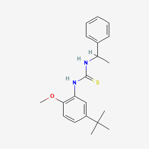 molecular formula C20H26N2OS B4283255 N-(5-tert-butyl-2-methoxyphenyl)-N'-(1-phenylethyl)thiourea 