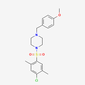 molecular formula C20H25ClN2O3S B4283286 1-[(4-chloro-2,5-dimethylphenyl)sulfonyl]-4-(4-methoxybenzyl)piperazine 