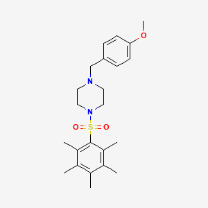 molecular formula C23H32N2O3S B4283298 1-(4-methoxybenzyl)-4-[(pentamethylphenyl)sulfonyl]piperazine 