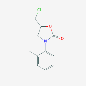 molecular formula C11H12ClNO2 B428330 5-(Chloromethyl)-3-(2-methylphenyl)-1,3-oxazolidin-2-one 