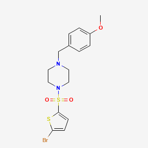 molecular formula C16H19BrN2O3S2 B4283300 1-[(5-bromo-2-thienyl)sulfonyl]-4-(4-methoxybenzyl)piperazine 