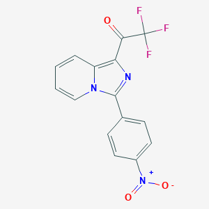 2,2,2-Trifluoro-1-(3-{4-nitrophenyl}imidazo[1,5-a]pyridin-1-yl)ethanone