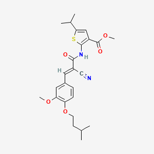 methyl 2-({2-cyano-3-[3-methoxy-4-(3-methylbutoxy)phenyl]acryloyl}amino)-5-isopropyl-3-thiophenecarboxylate