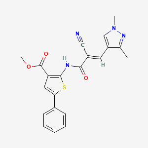 methyl 2-{[2-cyano-3-(1,3-dimethyl-1H-pyrazol-4-yl)acryloyl]amino}-5-phenyl-3-thiophenecarboxylate