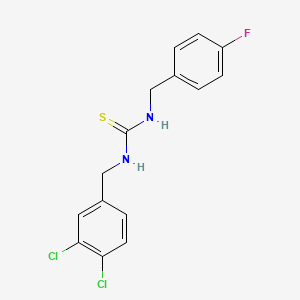 molecular formula C15H13Cl2FN2S B4283344 N-(3,4-dichlorobenzyl)-N'-(4-fluorobenzyl)thiourea 
