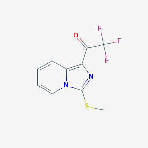 molecular formula C10H7F3N2OS B428335 3-Methylthio-1-trifluoroacetylimidazo[1,5-a]pyridine 