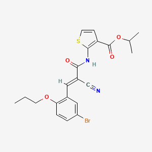 molecular formula C21H21BrN2O4S B4283395 isopropyl 2-{[3-(5-bromo-2-propoxyphenyl)-2-cyanoacryloyl]amino}-3-thiophenecarboxylate 