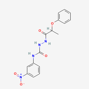 molecular formula C16H16N4O5 B4283407 N-(3-nitrophenyl)-2-(2-phenoxypropanoyl)hydrazinecarboxamide 