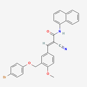 3-{3-[(4-bromophenoxy)methyl]-4-methoxyphenyl}-2-cyano-N-1-naphthylacrylamide