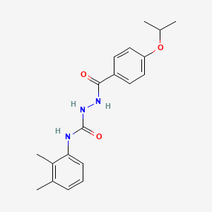 molecular formula C19H23N3O3 B4283463 N-(2,3-dimethylphenyl)-2-(4-isopropoxybenzoyl)hydrazinecarboxamide 