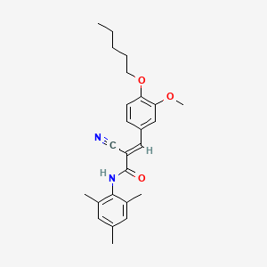 2-cyano-N-mesityl-3-[3-methoxy-4-(pentyloxy)phenyl]acrylamide