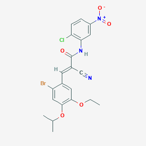 molecular formula C21H19BrClN3O5 B4283480 3-(2-bromo-5-ethoxy-4-isopropoxyphenyl)-N-(2-chloro-5-nitrophenyl)-2-cyanoacrylamide 