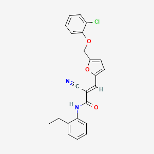 3-{5-[(2-chlorophenoxy)methyl]-2-furyl}-2-cyano-N-(2-ethylphenyl)acrylamide
