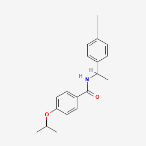molecular formula C22H29NO2 B4283498 N-[1-(4-tert-butylphenyl)ethyl]-4-isopropoxybenzamide 