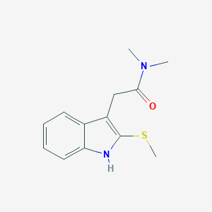 molecular formula C13H16N2OS B428351 N,N-dimethyl-2-[2-(methylsulfanyl)-1H-indol-3-yl]acetamide 