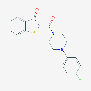 molecular formula C19H17ClN2O2S B428353 2-{[4-(4-chlorophenyl)piperazin-1-yl]carbonyl}-1-benzothiophen-3(2H)-one 