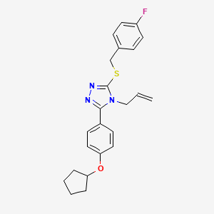 molecular formula C23H24FN3OS B4283543 4-allyl-3-[4-(cyclopentyloxy)phenyl]-5-[(4-fluorobenzyl)thio]-4H-1,2,4-triazole 