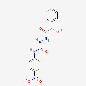 molecular formula C15H14N4O5 B4283570 2-[hydroxy(phenyl)acetyl]-N-(4-nitrophenyl)hydrazinecarboxamide 