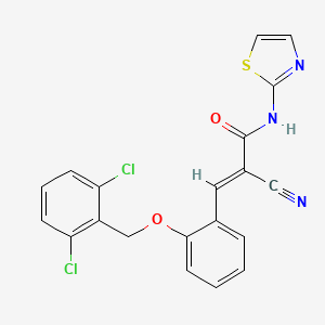 2-cyano-3-{2-[(2,6-dichlorobenzyl)oxy]phenyl}-N-1,3-thiazol-2-ylacrylamide