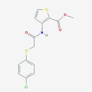 Methyl 3-({[(4-chlorophenyl)sulfanyl]acetyl}amino)-2-thiophenecarboxylate